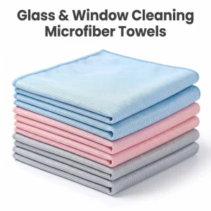 Fast Cleaning Window & Glass Polishing Cloth Lint-Free Reusable Microfiber Car Cleaning Rag