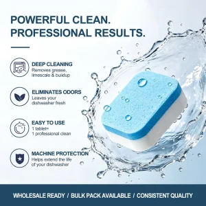 Fast Delivery Dishwashing Tablets Deep Cleaning 20g Dishwasher Cleaning Tablets for Kitchen Cleaning