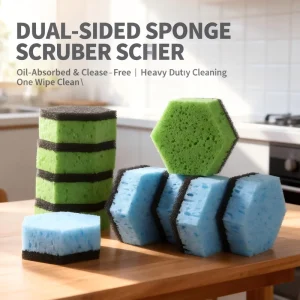 Filter Loofah Sponge Clean Scrub Dishwashing Scrubber Household Cleaning Seaweed Sponge for Kitchen Cleaning
