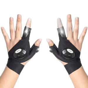 Fish Camping Luminous LED Flashlight Racing Gloves Work Other Sports Gloves Fish Fingerless Household Fishing Gloves