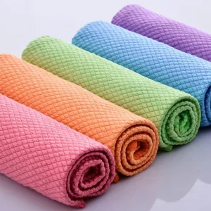 Fish Scale Cleaning Towel Soft Skin Friendly Super Water Absorption for Kitchen Dish Wiping Household Cleaning