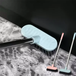 Floor Scrub Brush with Long Handle Stiff Bristles Deck Scrubber Multi Purpose Heavy Duty Hardwood