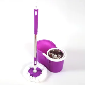 Floor Wiping Tool Double Drive Hand Press Self Twisting Water Mop Hands Free Washing Mop With Bucket and Wringer