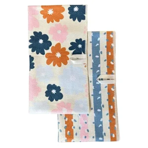 Floral Printed Quick Dry Dish Towel for Kitchen Cleaning Cooking Baking