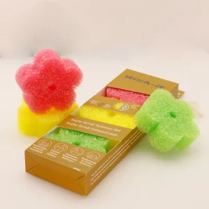 Foamstar Custom Non Scratch Shaped Sponges & Scouring Pads Deep Cleaning Temperature Control Scrub for Kitchen Dishwashing