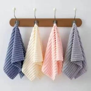 Foldable Kitchen Hand Towel Fashion Solid Color Absorbent Household Towel