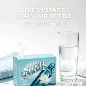 Food Grade Bottle Cleaning Tablets Biodegradable Limescale Remover for Tumblers Coffee Mugs Glass Water Bottle Cleansing