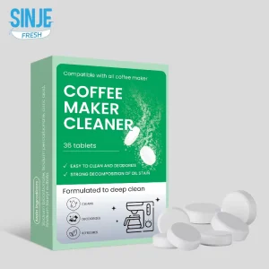 Food Grade Coffee Machine Cleaning Effervescent Tablets Eco friendly Non corrosive Limescale Oil Remover 36 Count