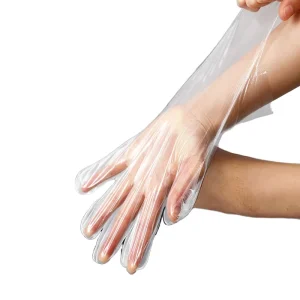 Food Grade Disposable Sterile Safety Gloves White Kitchen Use Waterproof PE Material Silicone Free Powder Free Smooth Texture