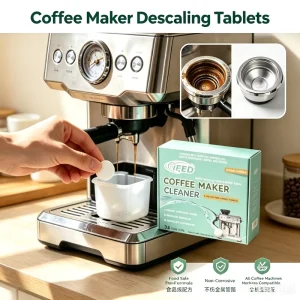Food Grade Odorless Coffee Machine Descaler Tablets for Removal of Coffee Oils and Residues