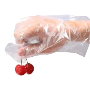 Food Grade Waterproof Soft Disposable Folded Transparent PE Gloves Oil Proof European Certification Standards for Home Kitchen