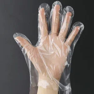 Food Prep Hand Safe Gloves PE Poly Waterproof Kitchen Disposable Gloves for Supermarket Counter