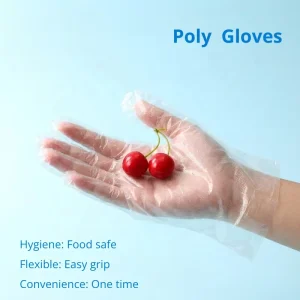Food Prep Polyethylene Hand Safe Gloves HDPE Poly Waterproof Kitchen Disposable Gloves Transparent