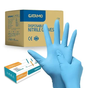 For SN014 Powder Free Nitrile Gloves 100pcs 3.5mil 4mil 5 Mil 6mil Resistant Safety Work Blue Disposable Sizes