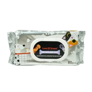 Fragrance Free Pet Wipes Hypoallergenic for Sensitive Skin Puppies
