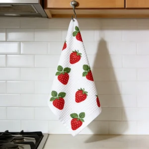 Free Design Recycled Custom Design Microfiber Kitchen Towel Printed Quick Dry Cleaning Absorbent Waffle Kitchen Tea Dish Towel