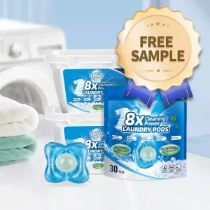 Free Sample Available 3 in 1 Eco Friendly Concentrated Fruity Laundry Pods Disposable Water Soluble for Apparel