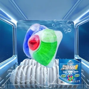 Free Sample Fast Stain Remover Gel Dishwasher Pods Instant Action Coffee Tea Fast Dissolving Biodegradable No Residue Quick Dry