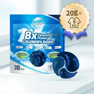 Free Sample Powerful Degreasing Eco-Friendly Disposable Laundry Detergent Pods for Chef Apparel & Kitchen Workshop Grease Stains