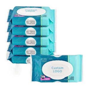 Fresh Feel OEM Brand Flushable Non Woven Wet Toilet Wipes for Babies 14x19cm Cleaning Wipes for Daily Care Household Use