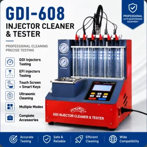 GDI 608 6-Cylinder GDI Gasoline Injector Cleaner Tester Intelligent Automatic Ultrasonic Cleaning Metal