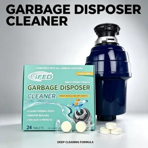 Garbage Disposal Cleaner Tablets 24 Pack Powerful XL Foaming TabletNatural Kitchen Drain Cleaning Care 1 Year Supply