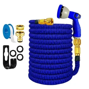 Garden Watering Car Washing High Pressure Water Gun with Soft Telescopic Thermoplastic Elastomer Hose and Atomized Spray