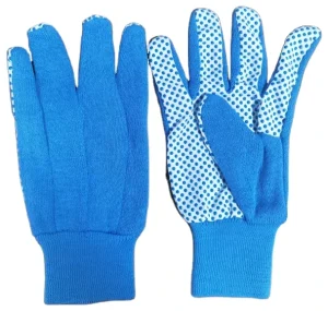 Gardening Gloves PVC Dots Palm Protective Gloves Safety Work Gloves Household Anti Slip Durable Garden Gloves