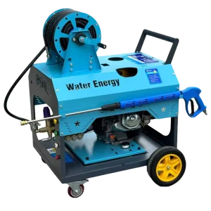 Gasoline Sewer Jetter for Home Plumbing Maintenance 30L/min 150bar Cold Water Cleaning Portable with Electric Start
