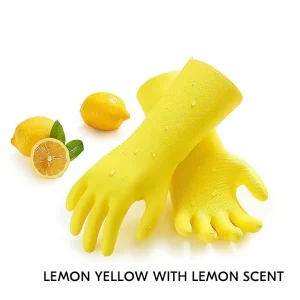 Gecko Grip Durable Waterproof Household Cleaning Gloves Infused with Aromas Sweat Absorb High Heat Resistant