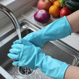 General Purpose Natural Latex Free Protection Cleanroom Laundry Labor Rubber with Cotton Material Inside Working Gloves