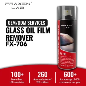 Glass Film Remover Spray for Car Windshield Oil & Stain Cleaning Auto Detailing Fast Acting Degreaser