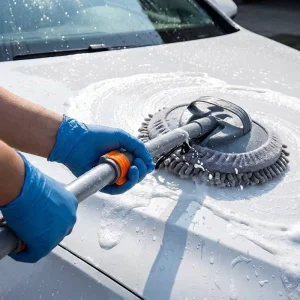 Glass Safe Telescopic Car Wash Brush Chenille Soft Bristle Detachable Head for Windshield Window Exterior ES2481