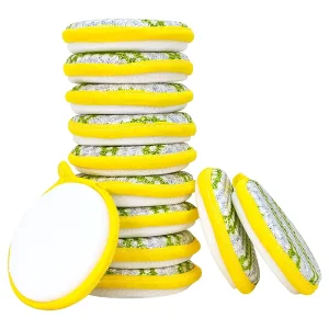 Gold Silver Jacquard Ingot Towel Double Sided Sponge Dishwashing Sponge Block Striped Household Kitchen Scouring Pad Cleaning