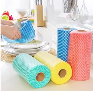 Good Absorbent Viscose Spunlace Nonwoven Eco-Friendly Wiping Cloth for Kitchen Cleaning