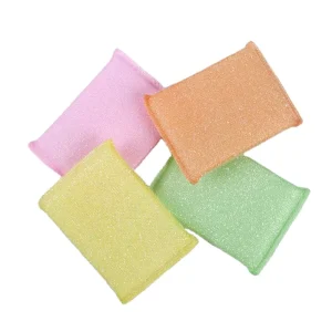 Good Quality Colorful Rectangle Dish Wash Kitchen Cleaning Sponge Scouring Pads