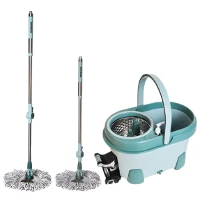 Good Quality Microfiber Floor Mop and Plastic Rotating Large Size Pedal Clean Spin Mop and Bucket Set with Foot Pedal Wringer