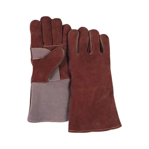 Grain Goatskin Leather Full Thumb Heavy Duty Warehouse Gardening Farm Work Safety Welding Gloves