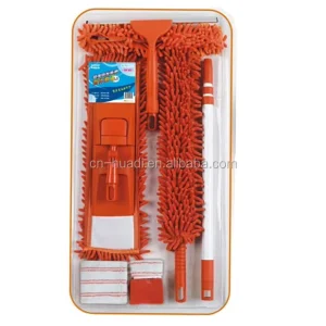 Great Value Household Cleaning Mop Chenille Mop Duster Window Cleaner 6pc Kit
