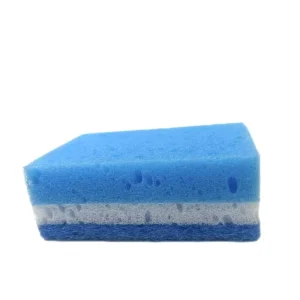 Green And Yellow Kitchen Sponge Double sided Cleaning Scrubber Cleaning Sponge
