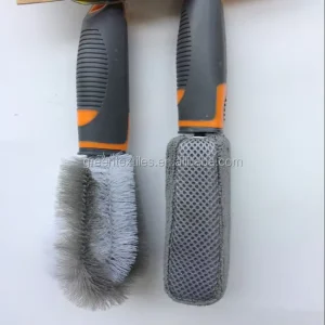 Green Multi Purpose Microfiber Cleaning Brush Set Eco Friendly Washable Plastic Handle for Home Kitchens Car Detailing Cleaning