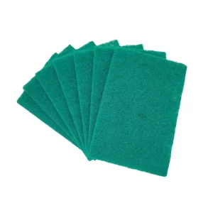 Green PA PET Industrial Scouring Pad Non Woven Abrasive Scouring Pad for Household Cleaning