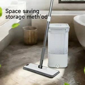 Hand Free Lazy 360 Spin Single Rotate Dirty Water Separated Plastic Flat Mop Bucket Cleaning Set Eco Friendly Durable