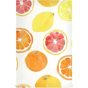 Hand Towel Citrus Fruit Lemon Orange Kitchen Dish Towel Soft Microfiber Dish Cloth for Cooking Washing