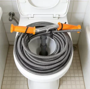 Handheld Durable Pipeline Unclogger Cleaning Tool Spring Tube Plastic Steel for Household Kitchen Sink Drains and Sewer Cleaning