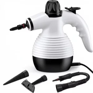 Handheld Electric Steam Cleaner Steamer 0.9L Tank Household Multipurpose Portable Safety Lock 9 Accessories 3 Bar Steam Pressure