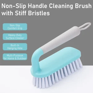 Handheld Scrub Brush with Hanging Loop Multi Purpose Scrubbing Brush for Bathroom