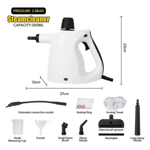 Handheld Steam Cleaner High Pressure Portable Steamer for Cleaning Multi Purpose Chemical Free Deep Clean Device Home Kitchen