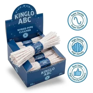 Handheld Traditional Cotton with Hard Bristle Pipe Cleaners 44ct Abrasive Cleaning Sticks for Smoke Shops