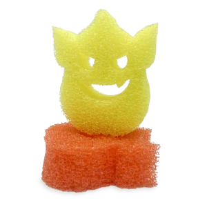 Happy Face Design Responsive Temperature Dishwashing Scrubbing Sponges Bulk Pack Kitchen Cleaning Sponges and Scouring Pads